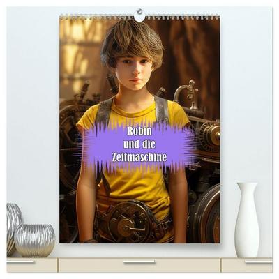 Robin und die Zeitmaschine (hochwertiger Premium Wandkalender 2027 DIN A2 hoch), Kunstdruck in Hochglanz