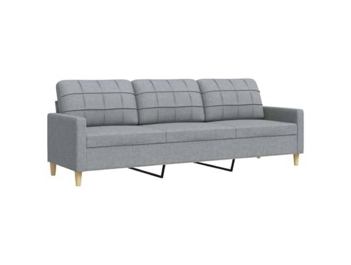 vidaXL 3-Sitzer-Sofa Hellgrau 210 cm Stoff