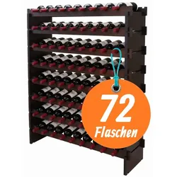 Relaxdays Stapelbar Weinregal Bambus Braun