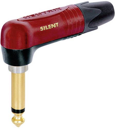 Neutrik NP2RX-AU-SILENT Klinken-Steckverbinder 6.35mm Stecker, gewinkelt Polzahl: 2 Mono Rot 1St.