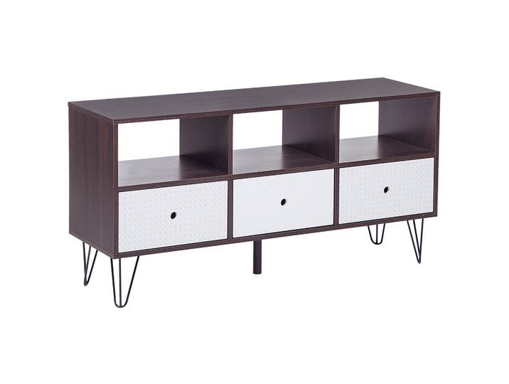 TV-MÖBEL Dunkelbraun, Weiß FOSTON 35/120/60 cm
