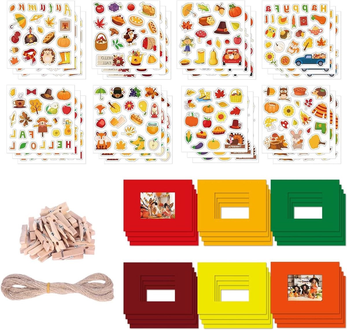 Fotolijst Knutselset voor 8x6cm Foto - 72 Delige Kleurrijke DIY Decoratie Set voor Kinderen