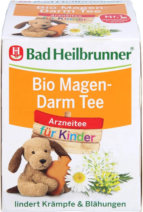 BAD Heilbrunner Bio Magen-Darm Tee f.Kinder Fbtl. 8x1,8 g Filterbeutel