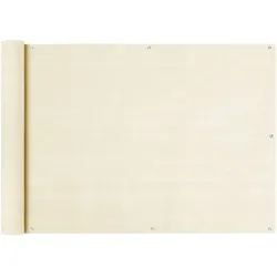vidaXL Balkon Sichtschutz Creme 75x300 cm HDPE