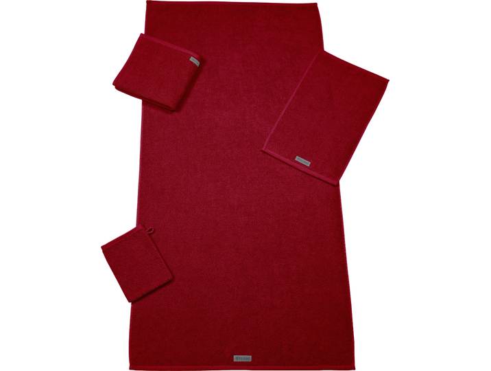 Saunatuch ROSS SELECTION , rot (rubin), B:80cm L:200cm, Frottier, Obermaterial: 100% Baumwolle, Handtücher, Saunatuch, Aus Bio-Baumwolle