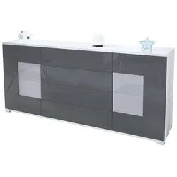 SIDEBOARD Grömitz Grau Hochglanz