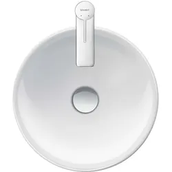 Duravit D-Neo Aufsatz-Waschtisch 2371400070 40x40cm, ohne Überlauf, ohne Hahnlochbank, weiß