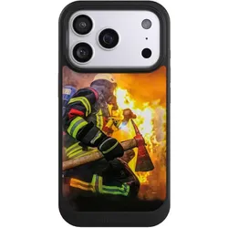 Nivocase Hülle für Apple iPhone 17 Pro Handyhülle NIVOcore Case Schwarz Feuer Feuerwehr Lebensretter (Apple iPhone 17 Pro), Smartphone Hülle, Schwarz