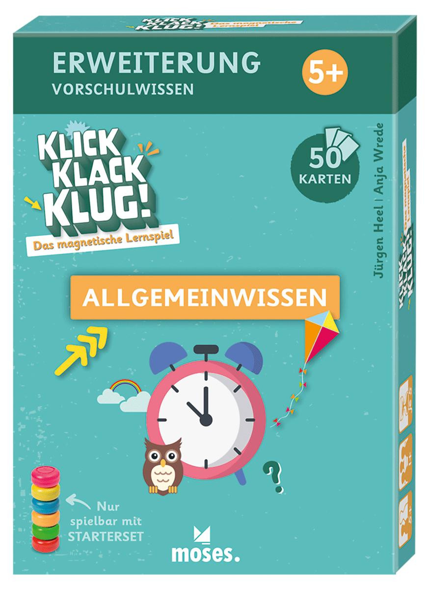 Klick Klack Klug: Kaartspel voor algemene kennis van Moses Kinderbuchverlag