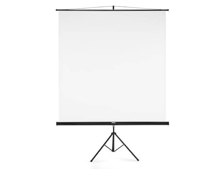 Hama Projectiescherm op statief 180 x 180 m (houder voor projectiescherm, draagbaar, telescopische buis), wit
