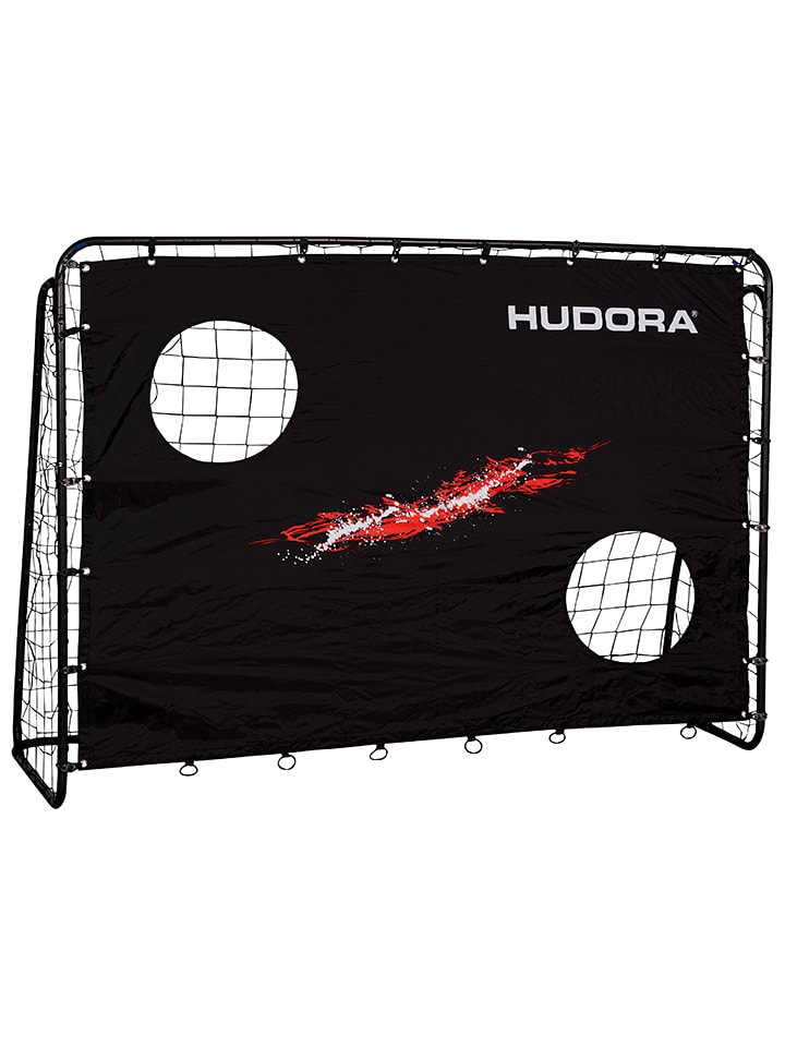 Hudora Fußballtor mit Torwand "Trainer" in Schwarz - ab 4 Jahren - onesize