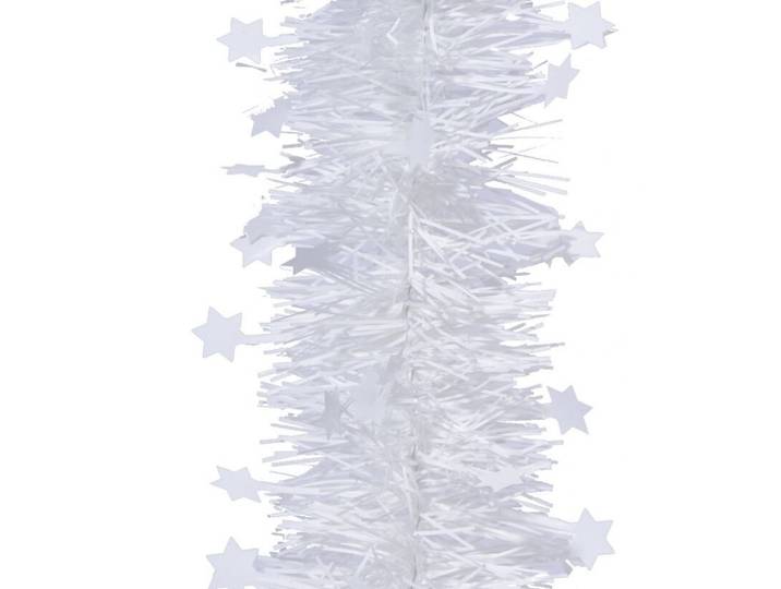 Sterguirlande glans winterwit
