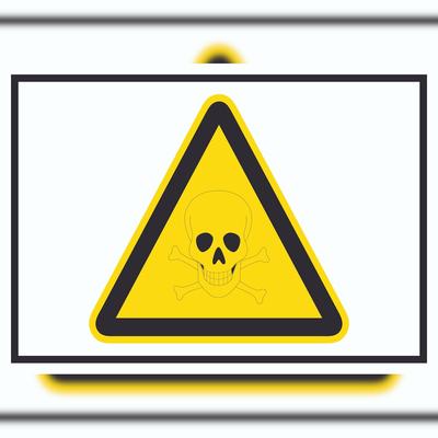 HB-Druck Vorsicht Giftige Stoffe Symbol Schild A6 (105x148mm)