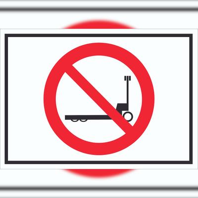 HB-Druck Schild Hubwagen verboten Symbol A2 (420x594mm)