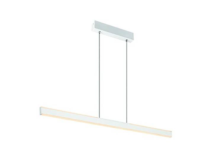 SLV ONE LINEAR Wohnzimmer-Lampe, Innen-Beleuchtung, Hänge-Leuchte Esszimmer, LED, Decken-Leuchte 3000K 24W 1250lm dimmbar 1006186 Pendelleuchte Linear 100cm Weiß
