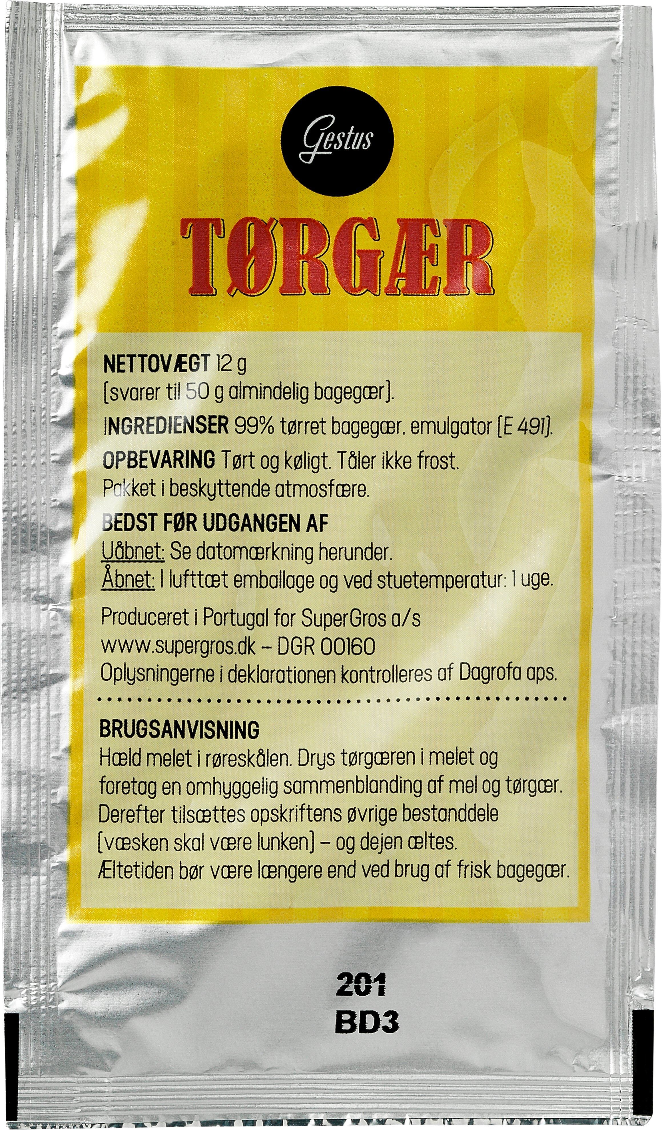 Gestus Trockenhefe 12g - 12 g