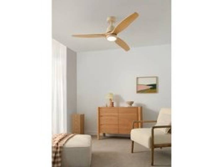 Ventilateur de plafond silencieux - CREATE - Pales en ABS technique - Certification IP44 - Fonction été/hiver