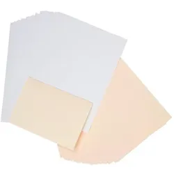 Einlegeblätter, weiß und creme, 208 x 294 mm, 50 Stück