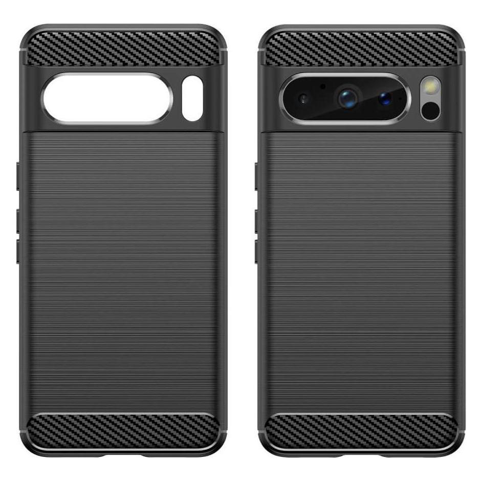 Cover-Discount Google Pixel 8 Pro - Metall Carbon Look Hülle schwarz (Google Pixel 8 Pro) (660138128A)