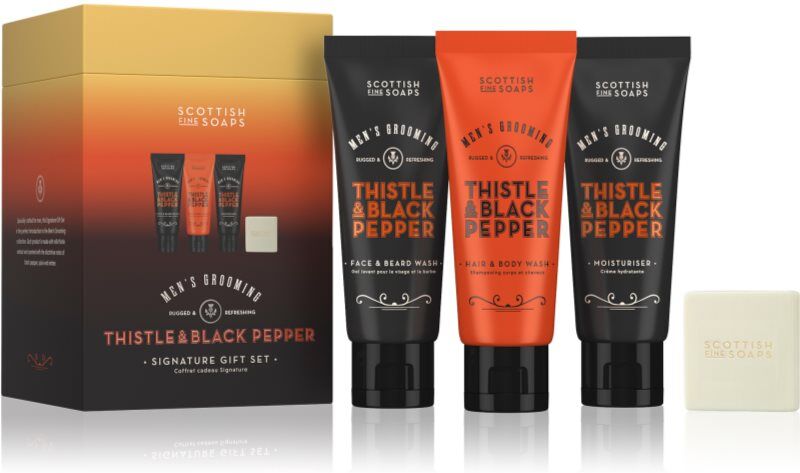 Scottish Fine Soaps Thistle & Black Pepper gift set M