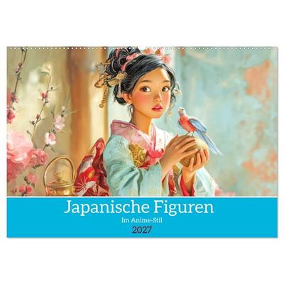 Japanische Figuren - Im Anime-Stil (Wandkalender 2027 DIN A2 quer), CALVENDO Monatskalender