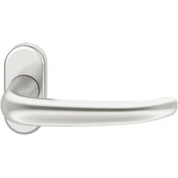 FSB, Türgriff + Türgarnitur, FH-Rahmentürdrücker 09 1023 Hochhaltefeder B ovale Rosette Aluminium silber (Türgriff)