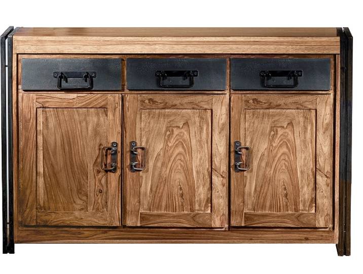 SIT Möbel PANAMA Sideboard Metall/Akazie gebeizt und geölt und