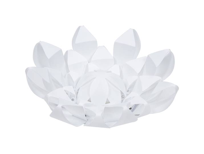 Deckenlampe Riad weiss Polyacryl 890 lm Dimmbar B 40 cm - LED - Lichtfarbe: Warmweiss- LED Energiesparlampe