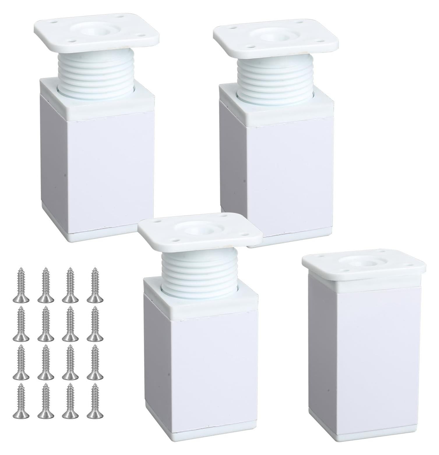 Merkloze verstelbare meubelpoten, 8 cm vierkant
