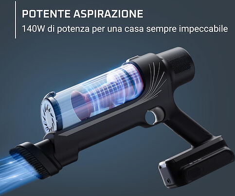 Rowenta RH6A71 SCOPA RICARICABILE X PERT 7,60 ANIMAL CARE 140W L'aspirapolvere senza fili X-PERT 7.60, versatile e multifunzione, è dotato di una spazzola motorizzata con luci