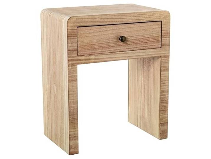 DRW Nachttisch mit 1 Schublade aus Naturholz, 55 x 45 x 28,5 cm
