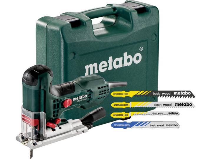 Metabo STE 100 Quick Set Stichsäge Kunststoffkoffer mit 20 Stichsägeblättern