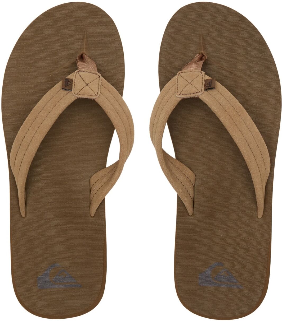 Sandale QUIKSILVER "Carver Suede Core", Herren, Gr. 7(40), beige (tan 1), Obermaterial: Leder / Aussensohle: Synthetischer Gummi., Schuhe Sandale tan 1 7(40)