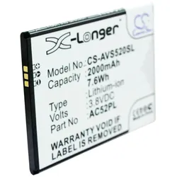 Cameron Sino Nachbaukku passend für den ARCHOS 52 Platinum Akku AC52PL