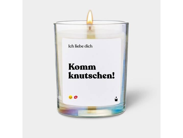 Duftkerze Rainbow Woody Ich liebe dich - komm knutschen