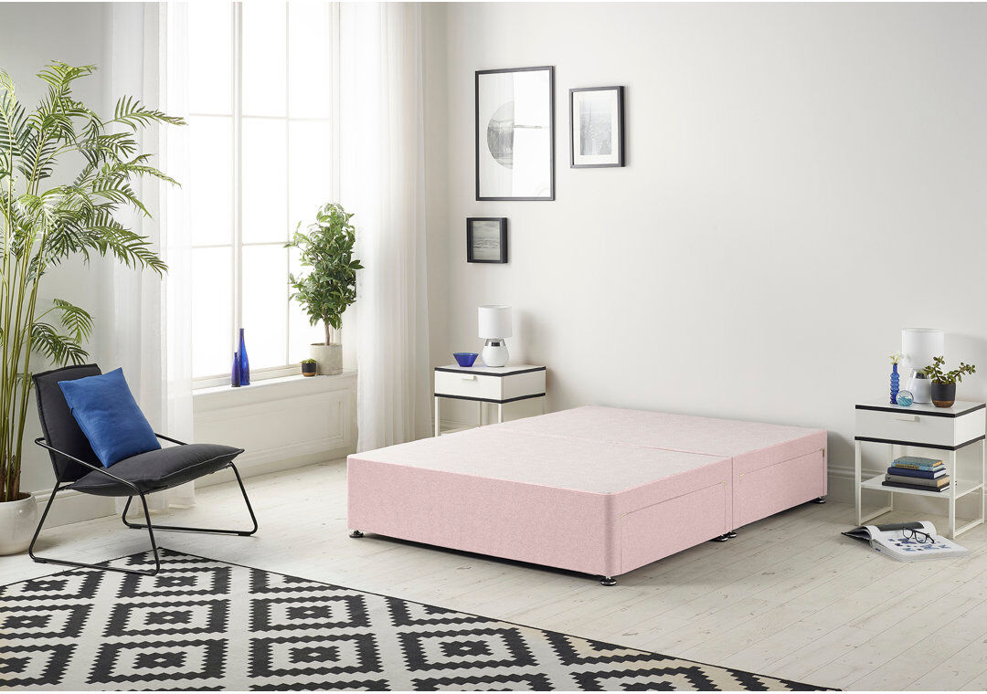 Ebern Designs Dennishia Divan Bed Pink Kingsize (5')
