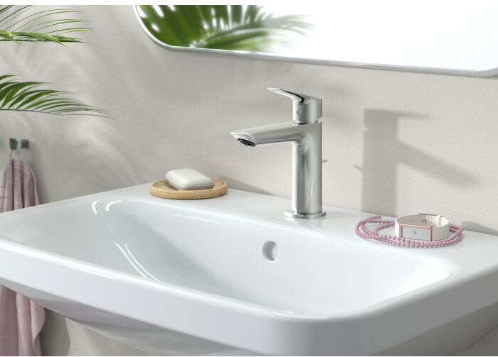 Hansgrohe Logis Waschtischarmatur 71252000 mit Push-Open Ablaufgarnitur, chrom