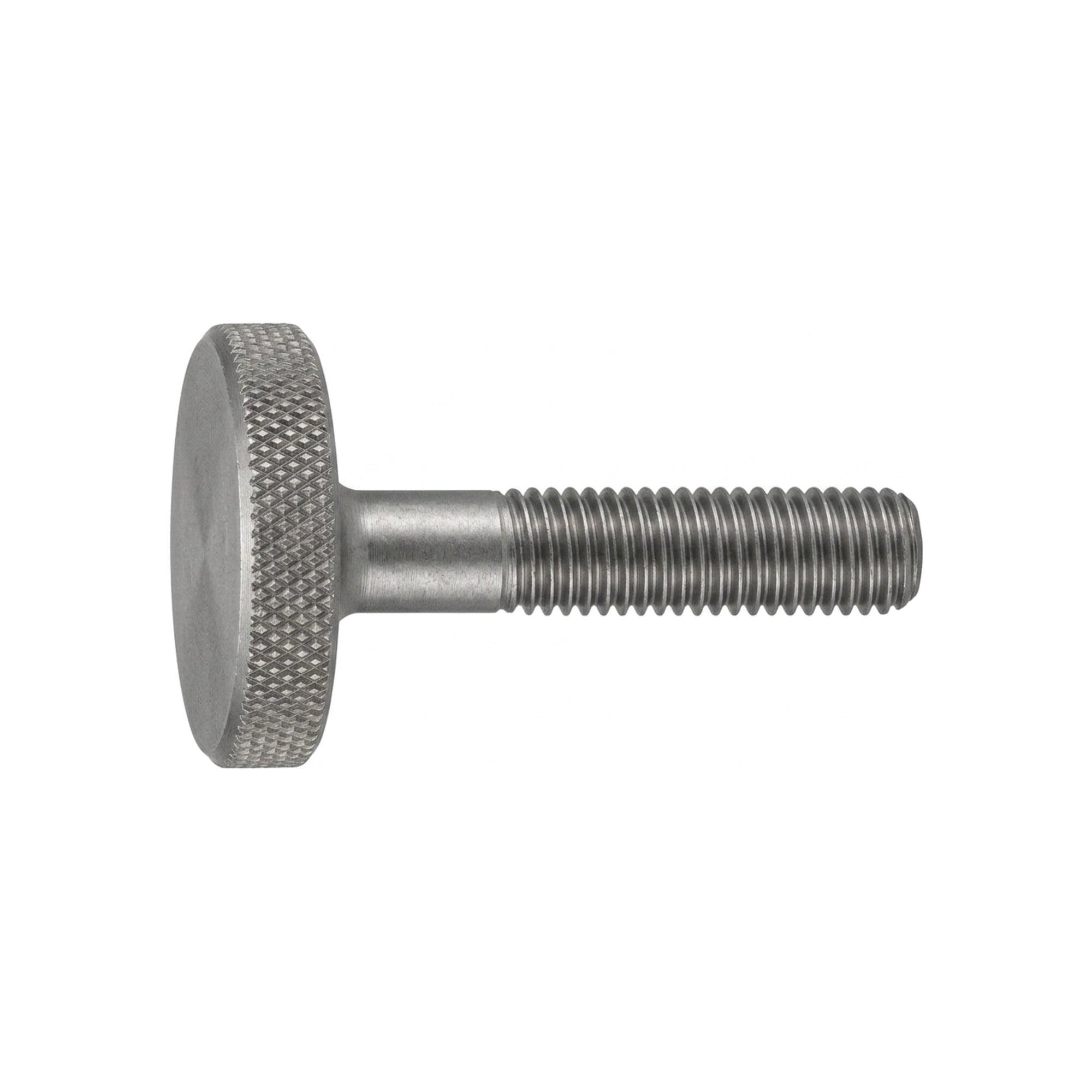 DIN 653 Rändelschraube niedrige Form M4x10 Stahl blank ; Industrial Quality Supplies (006530000040010)