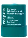 Respire Déodorant Stick Menthe Eucalyptus Recharge Bio 50 Grammes - Stick