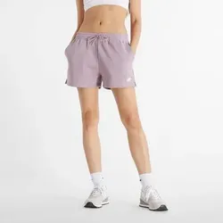 NEW BALANCE Damen Hose Sport Essentials French Terry Short, Größe S in Lila Lila