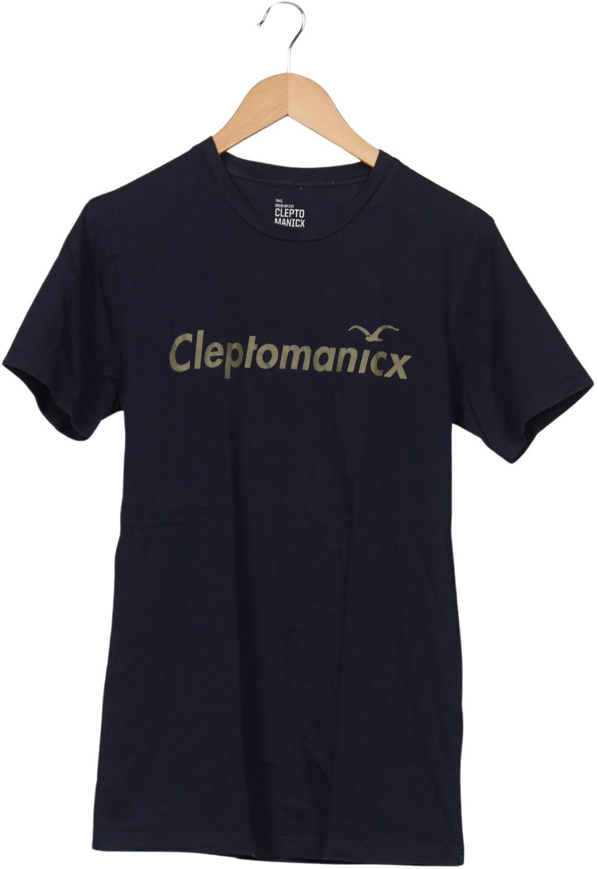 Cleptomanicx Herren T-Shirt, Marineblau, Gr. S, Baumwolle - Second Hand
