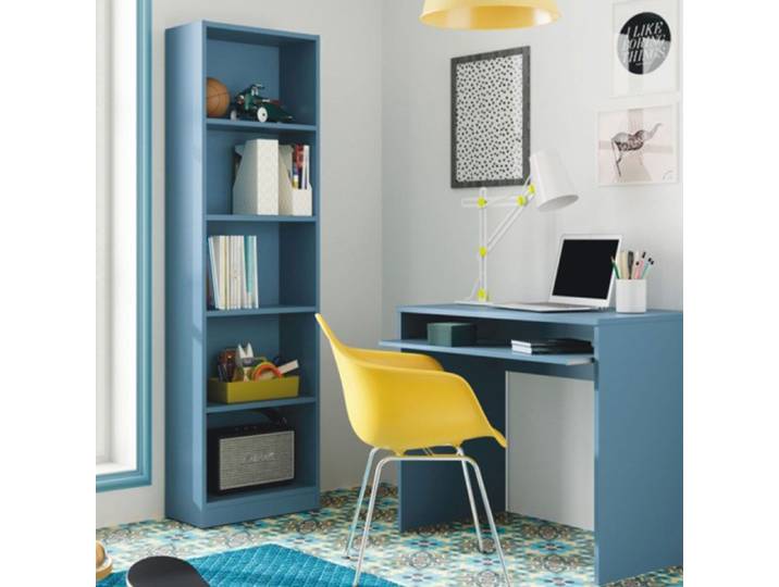 Bibliothèque 52x25x180 cm bleu - NIMES