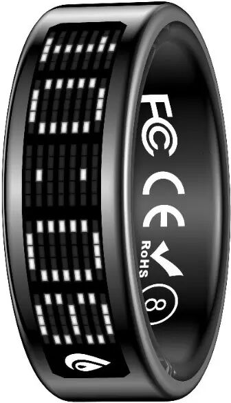INF Smart Ring mit Display und Ladeetui - Fitness & Gesundheit verfolgen Schwarz 13