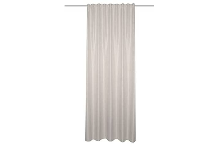HOMEbasics 085980-1101 - KOMBIBANDSCHAL Oxford - Uni - Dekostoff Leinenstruktur Natur - 225 x 135 cm