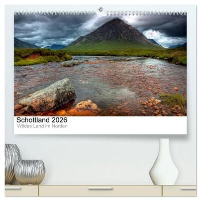 Schottland 2026 - Wildes Land im Norden (hochwertiger Premium Wandkalender 2026 DIN A2 quer), Kunstdruck in Hochglanz