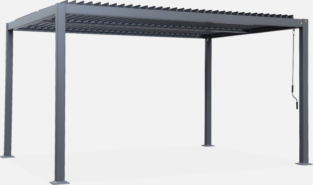 sweeek - Bioklimatische Pergola mit Lamellendach Palace 3x4m - Anthrazit
