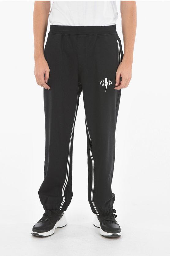 JAMES HARDEN Baggy-Jogginghose mit BOLT STAR-Aufdruck in Schwarz