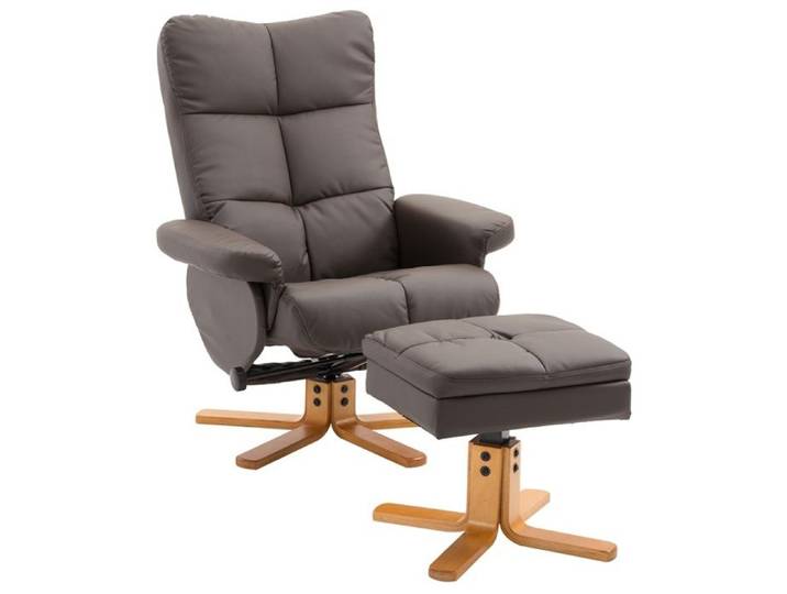 Fauteuil relax pivotant 360° avec repose-pieds