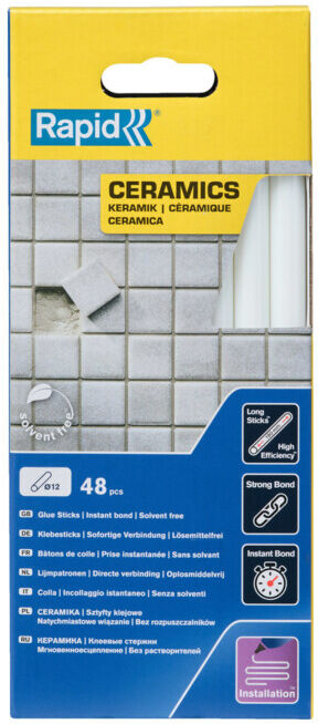 Rapid bâtons de colle céramique, diamètre 12 x 190 mm, boîte de 48 pcs (5001415)