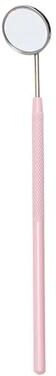 Uplift Picks Precision View Stainless Steel Dental Mirror Oral Inspection And Lash Extension Mirror pink Stainless
